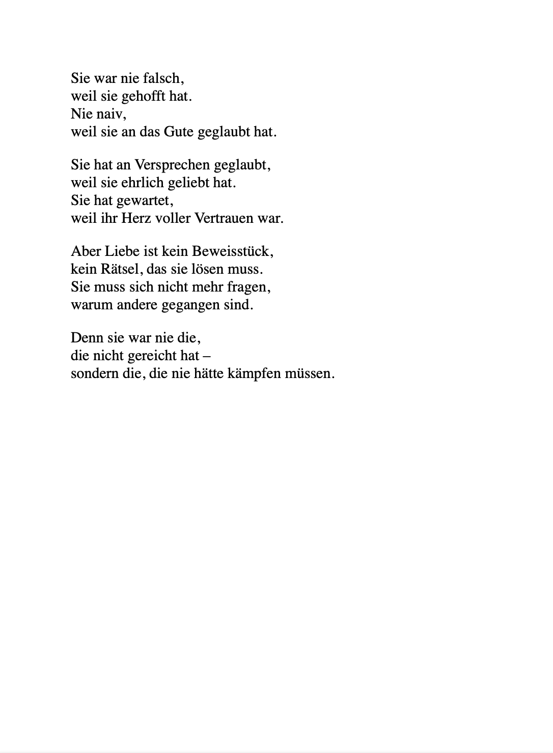 DAS KLEINE MÄDCHEN, DAS LERNTE, SICH ZU LIEBEN.