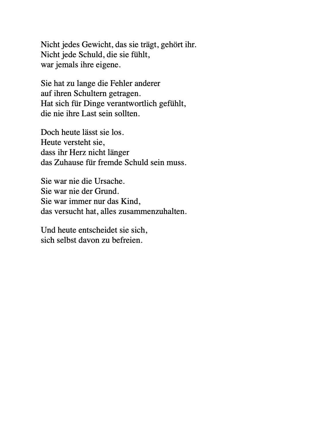 DAS KLEINE MÄDCHEN, DAS LERNTE, SICH ZU LIEBEN.