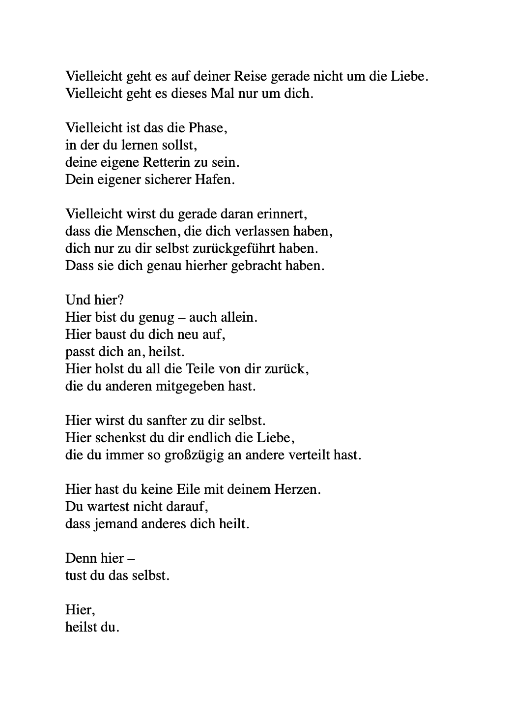 KOMM HEIM ZU DIR - Worte, um zu Heilen, Loszulassen und zu sich selbst zurück zu finden.