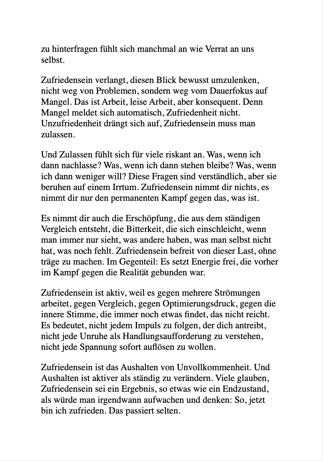 DER HEIẞE SCHEIẞ VOM ZUFRIEDENSEIN - Wie du aufhörst, dir im Weg zu stehen und anfängst, zufrieden zu sein