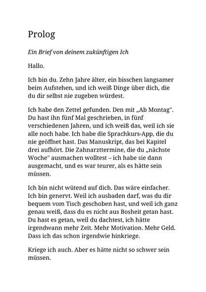 DEIN ZUKÜNFTIGES ICH IST GENERVT VON DIR