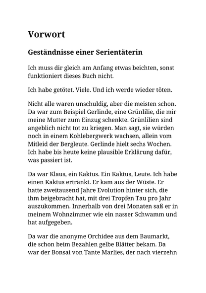 BITTE STIRB NICHT - Hilfe für chronische Pflanzenkiller
