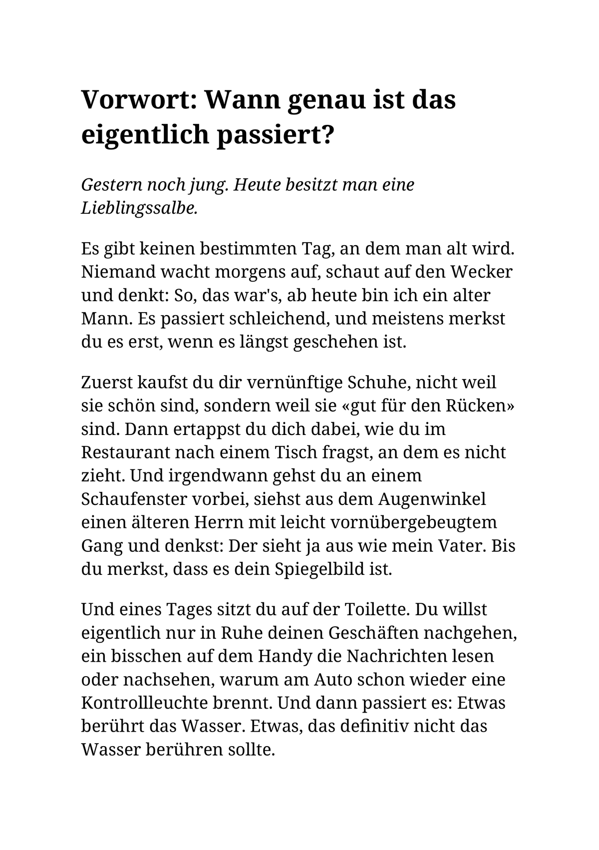 WARUM HÄNGEN MEINE EIER IM TOILETTENWASSER - Und andere Fragen auf die ältere Männer Antworten brauchen
