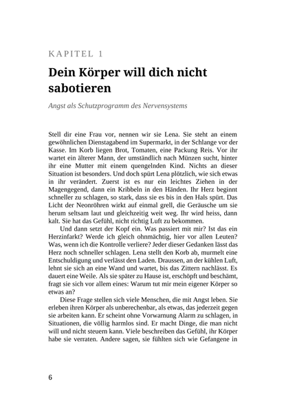 DIE ANGST SITZT IM KÖRPER, NICHT IM KOPF