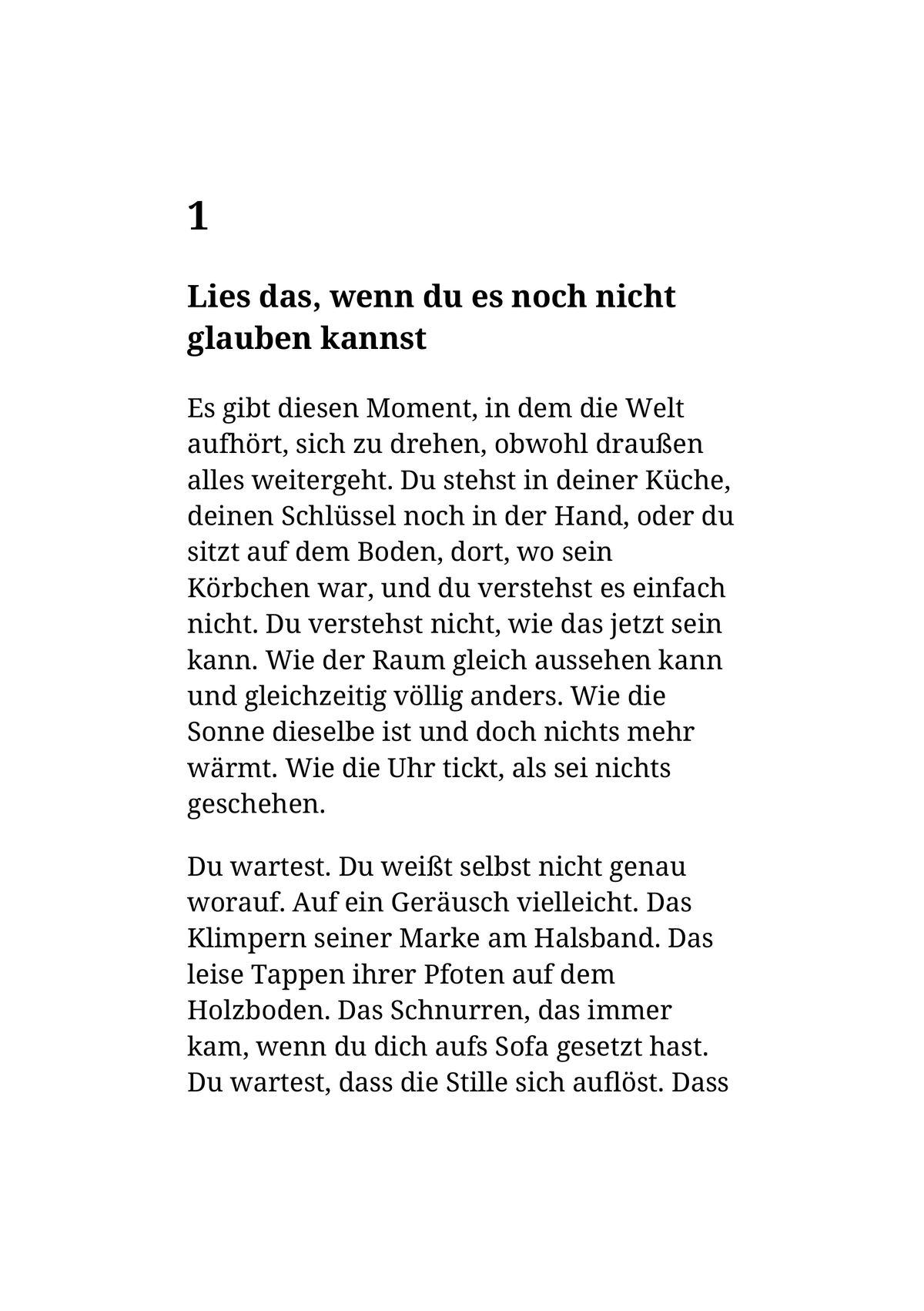 LIES DAS, WENN DIE PFOTEN DEN HIMMEL BERÜHREN