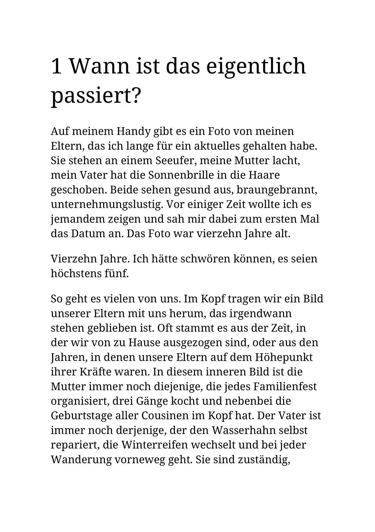 MEINE ELTERN WERDEN ALT UND ICH KANN NICHTS DAGEGEN TUN