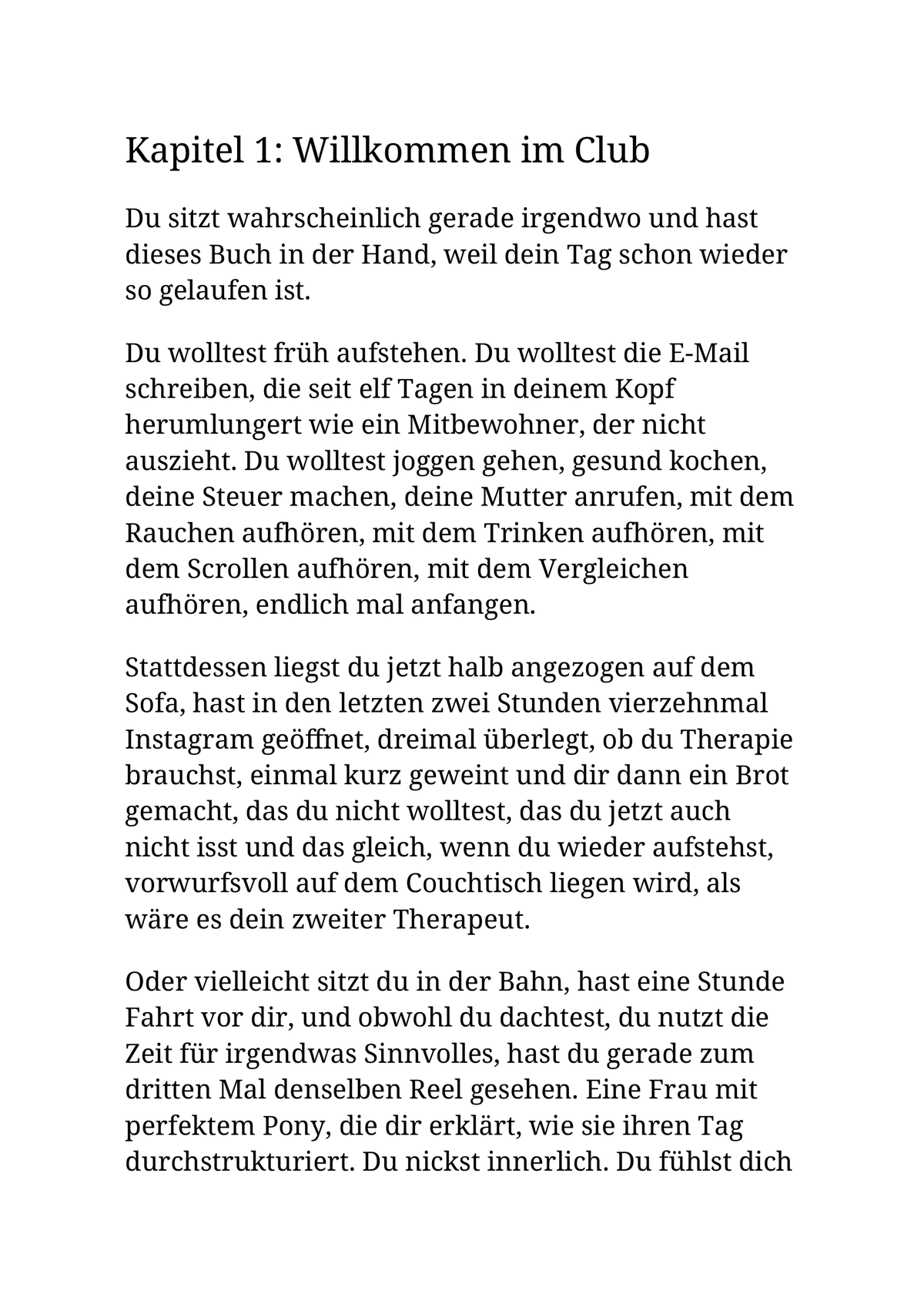 ICH WÜRDE JA GERNE, ABER MEIN VERDAMMTER KOPF LÄSST MICH NICHT