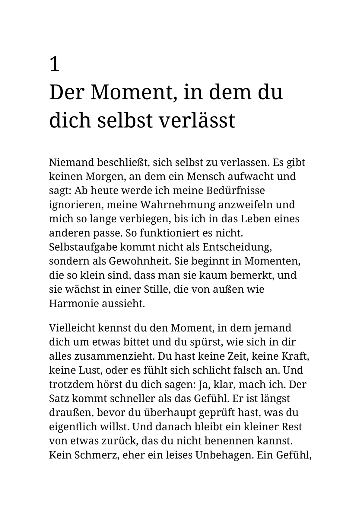 WER SICH SELBST VERLÄSST, WIRD VERLASSEN