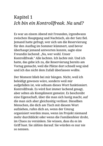 AUSGEGLICHENER KONTROLLFREAK - Kontrolliere nicht weniger. Kontrolliere das Richtige