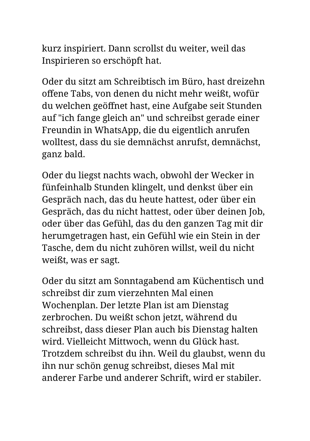 ICH WÜRDE JA GERNE, ABER MEIN VERDAMMTER KOPF LÄSST MICH NICHT