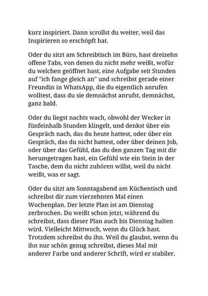 ICH WÜRDE JA GERNE, ABER MEIN VERDAMMTER KOPF LÄSST MICH NICHT