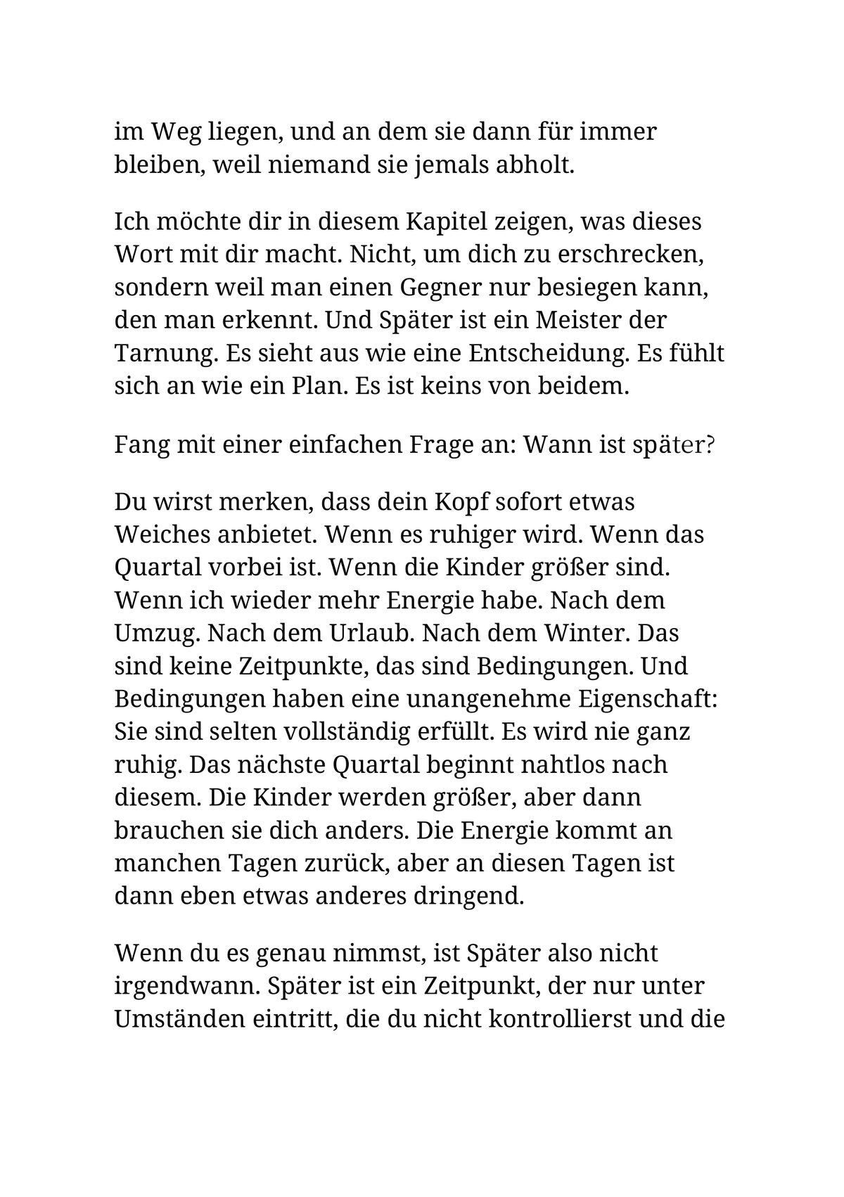 DEIN ZUKÜNFTIGES ICH IST GENERVT VON DIR