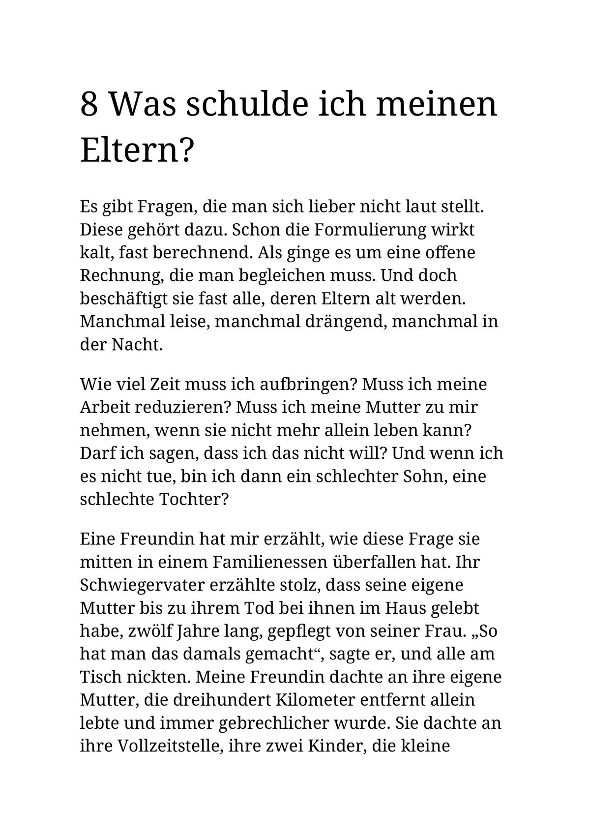 MEINE ELTERN WERDEN ALT UND ICH KANN NICHTS DAGEGEN TUN