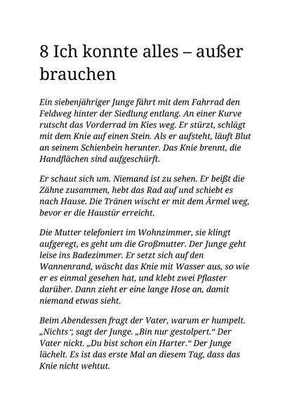 ICH WAR DAS KIND, UM DAS MAN SICH NIE SORGEN MUSSTE