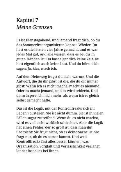 AUSGEGLICHENER KONTROLLFREAK - Kontrolliere nicht weniger. Kontrolliere das Richtige