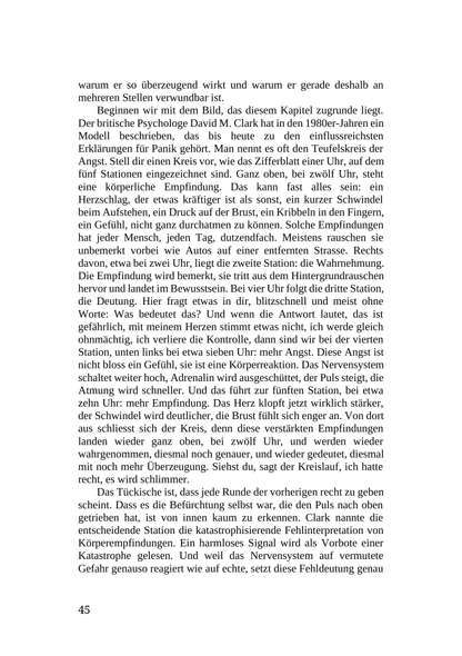 DIE ANGST SITZT IM KÖRPER, NICHT IM KOPF