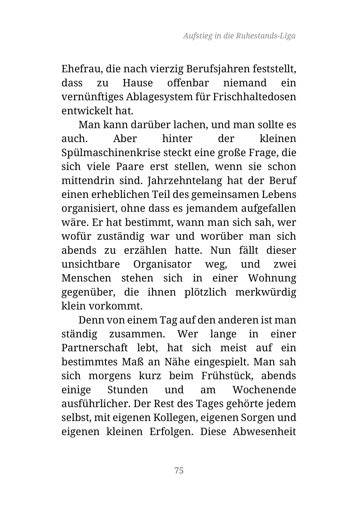 AUFSTIEG IN DIE RUHESTANDS-LIGA