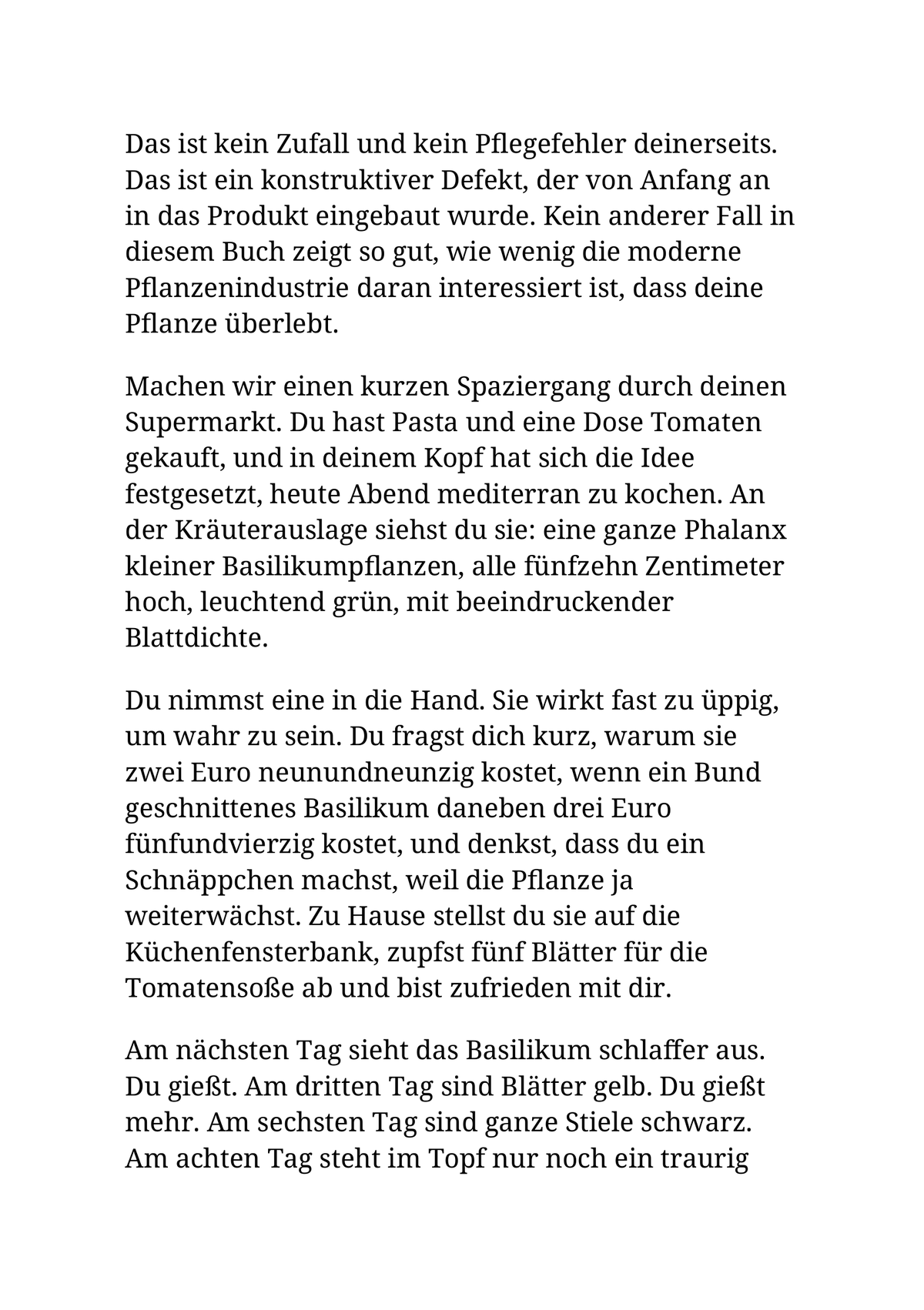 BITTE STIRB NICHT - Hilfe für chronische Pflanzenkiller
