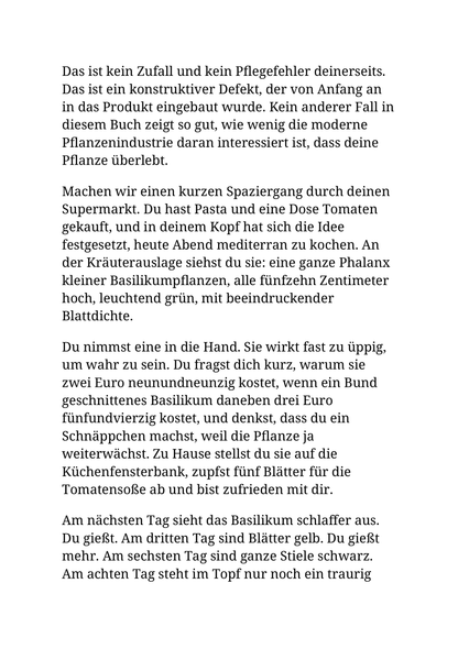 BITTE STIRB NICHT - Hilfe für chronische Pflanzenkiller