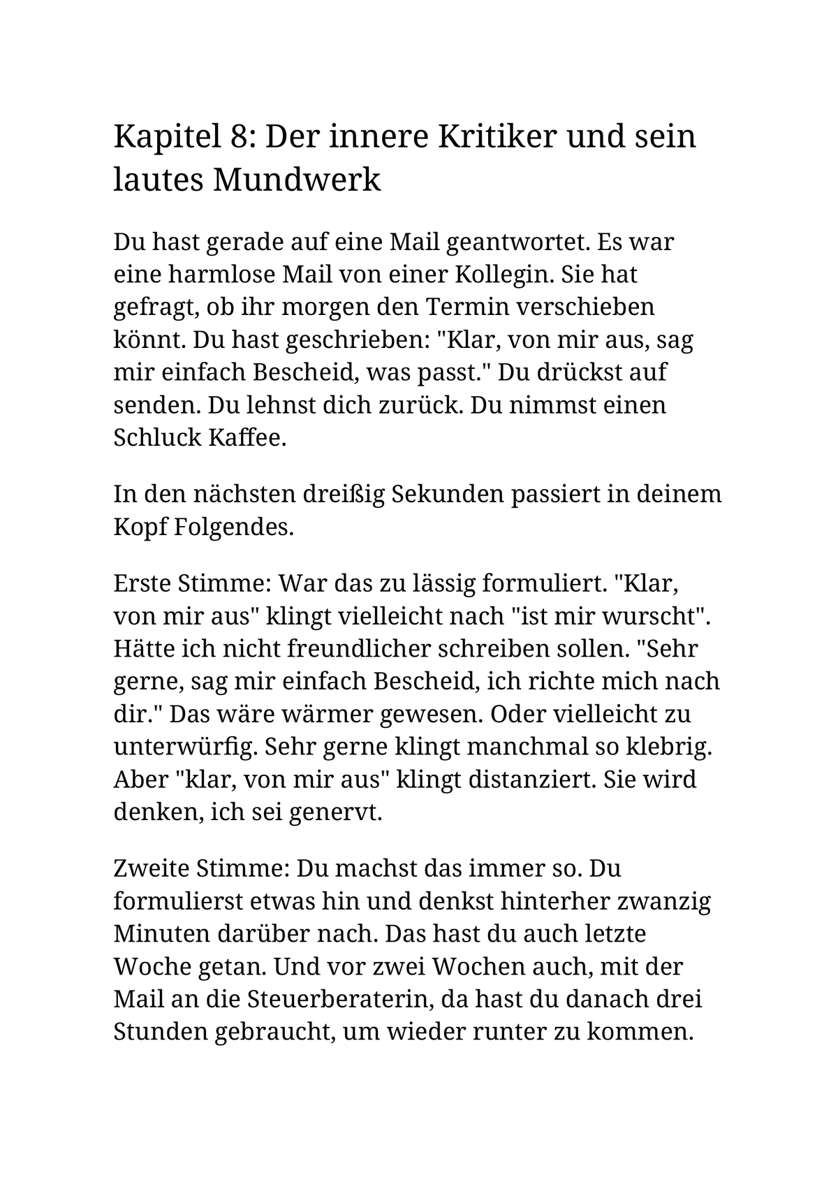 ICH WÜRDE JA GERNE, ABER MEIN VERDAMMTER KOPF LÄSST MICH NICHT