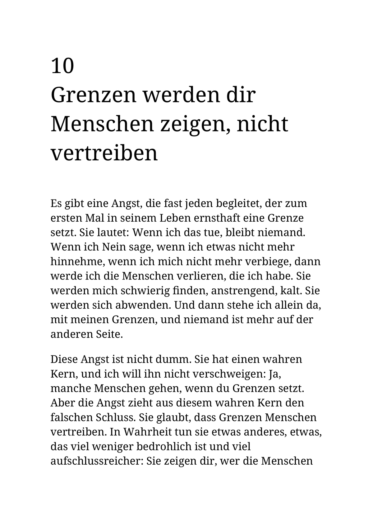 WER SICH SELBST VERLÄSST, WIRD VERLASSEN