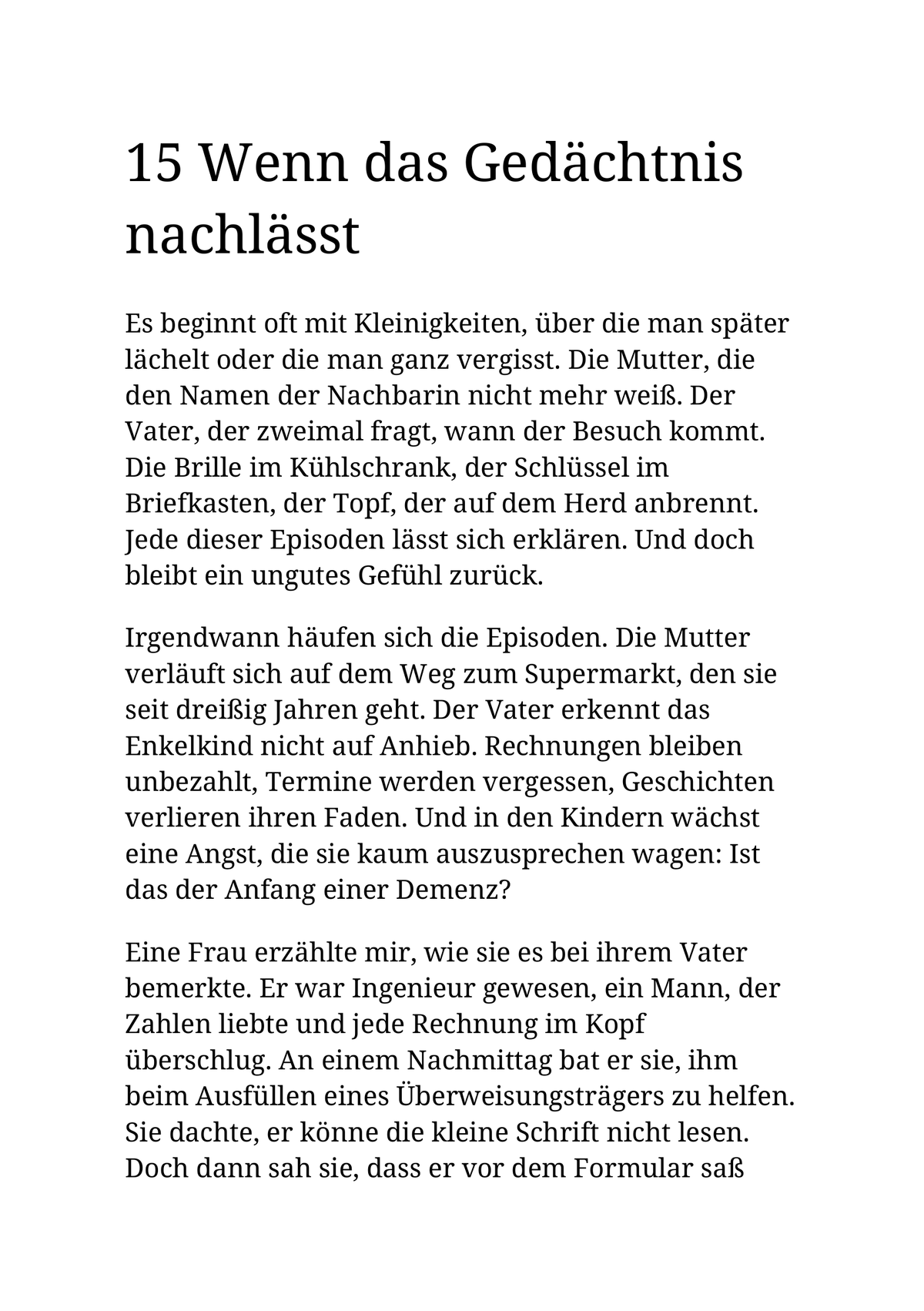 MEINE ELTERN WERDEN ALT UND ICH KANN NICHTS DAGEGEN TUN