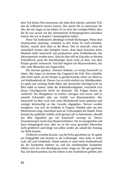DIE ANGST SITZT IM KÖRPER, NICHT IM KOPF