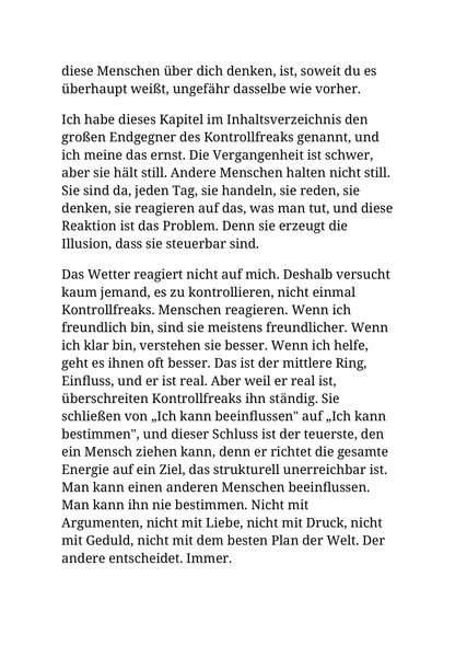 AUSGEGLICHENER KONTROLLFREAK - Kontrolliere nicht weniger. Kontrolliere das Richtige