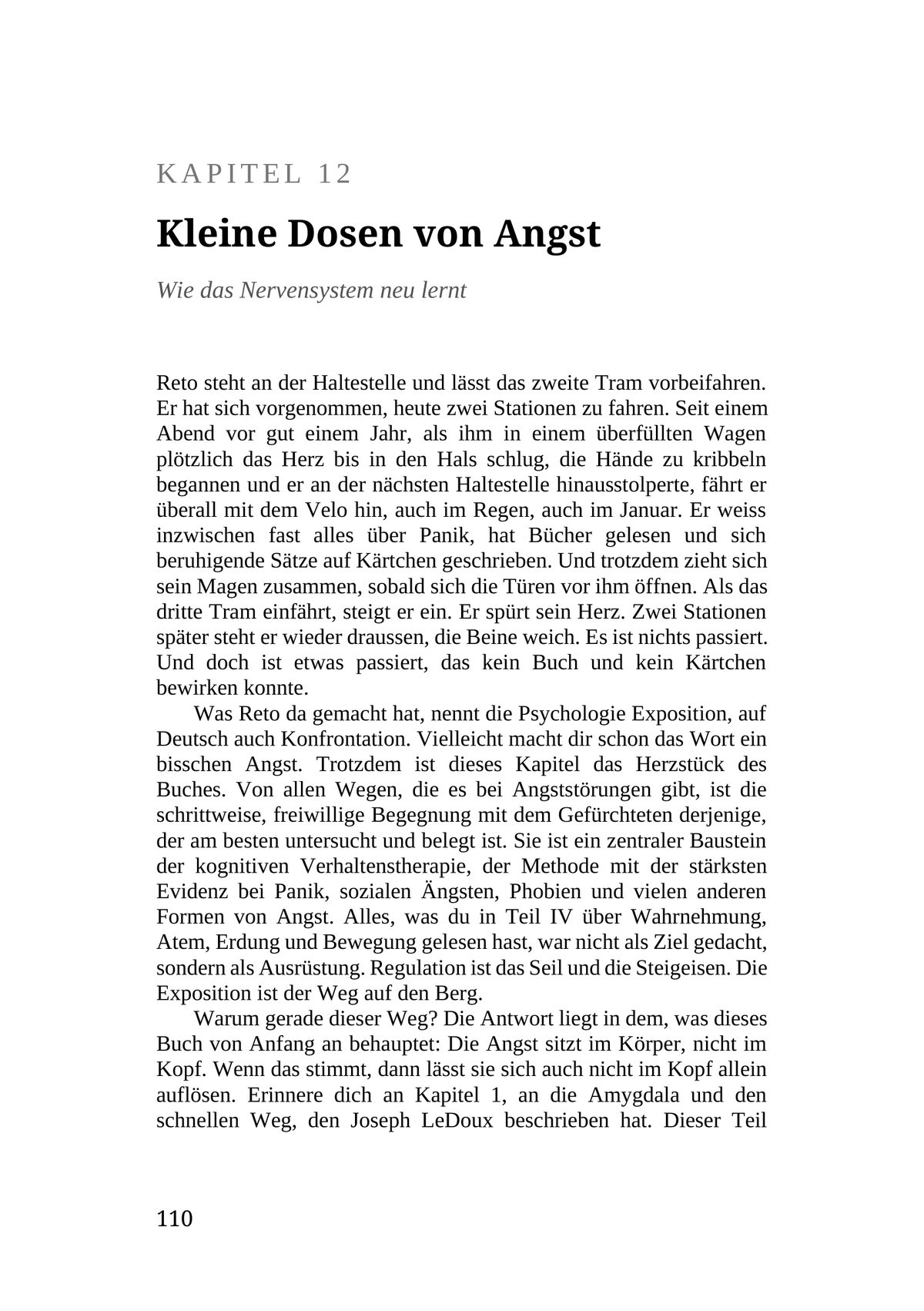 DIE ANGST SITZT IM KÖRPER, NICHT IM KOPF