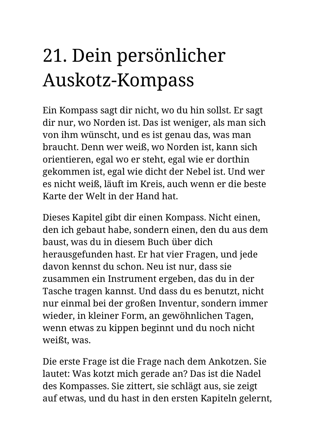 DAS AUSKOTZ-GLEICHGEWICHT - Wie du aus allem, was dich ankotzt, genau das Gleichgewicht entwickelst, nach dem du dich sehnst.
