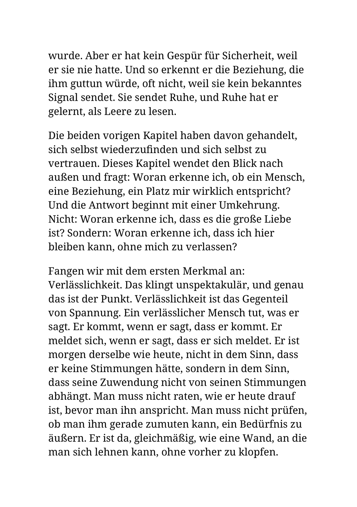 WER SICH SELBST VERLÄSST, WIRD VERLASSEN