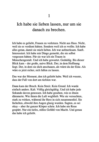 GESTÄNDNISSE EINES NARZISSTEN - Wie ich sie lieben ließ, nur um sie zu brechen.