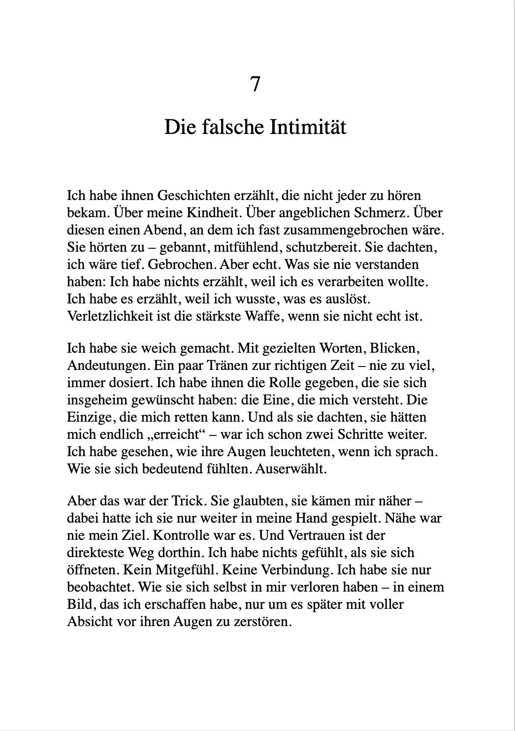 GESTÄNDNISSE EINES NARZISSTEN - Wie ich sie lieben ließ, nur um sie zu brechen.