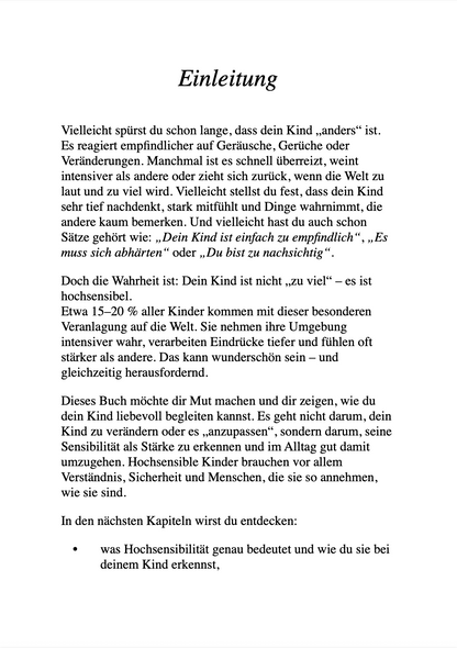 DAS GESCHENK DER HOCHSENSIBILITÄT - Kinder verstehen und liebevoll begleiten.