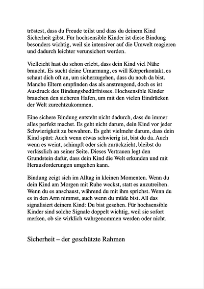 DAS GESCHENK DER HOCHSENSIBILITÄT - Kinder verstehen und liebevoll begleiten.