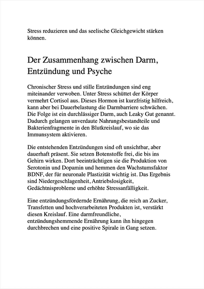 GEHIRNGEWASCHEN VOM DARM - Die geheime Verbindung zwischen Nahrung und Stimmung