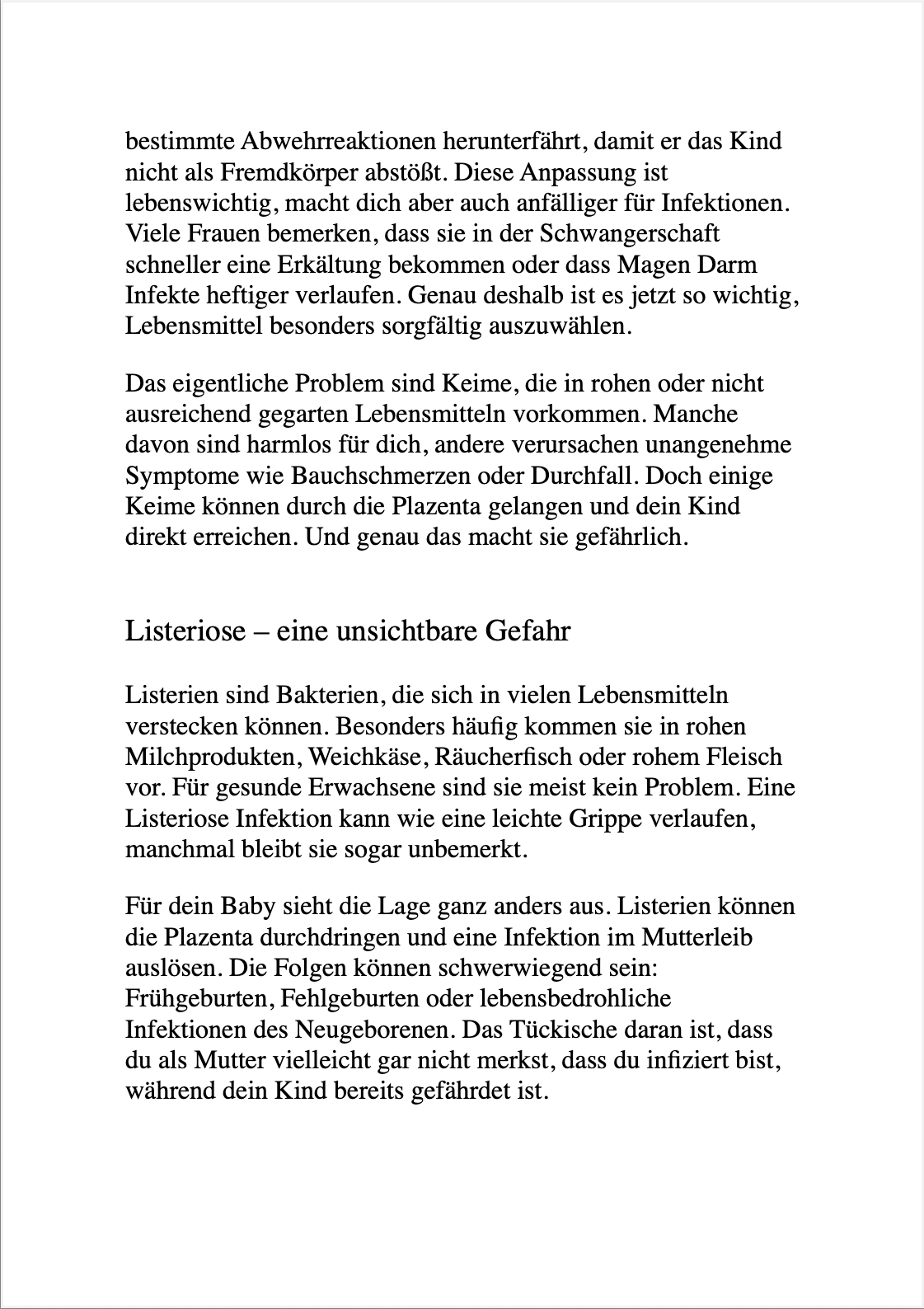 "BITTE ISS DAS NICHT, MAMA..." - Was du in der Schwangerschaft vermeiden solltest und wie du dein Kind optimal vorbereitest