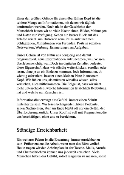 MENTALER MINIMALISMUS - Weniger Gedankenballast, mehr Klarheit, Fokus und Freiheit