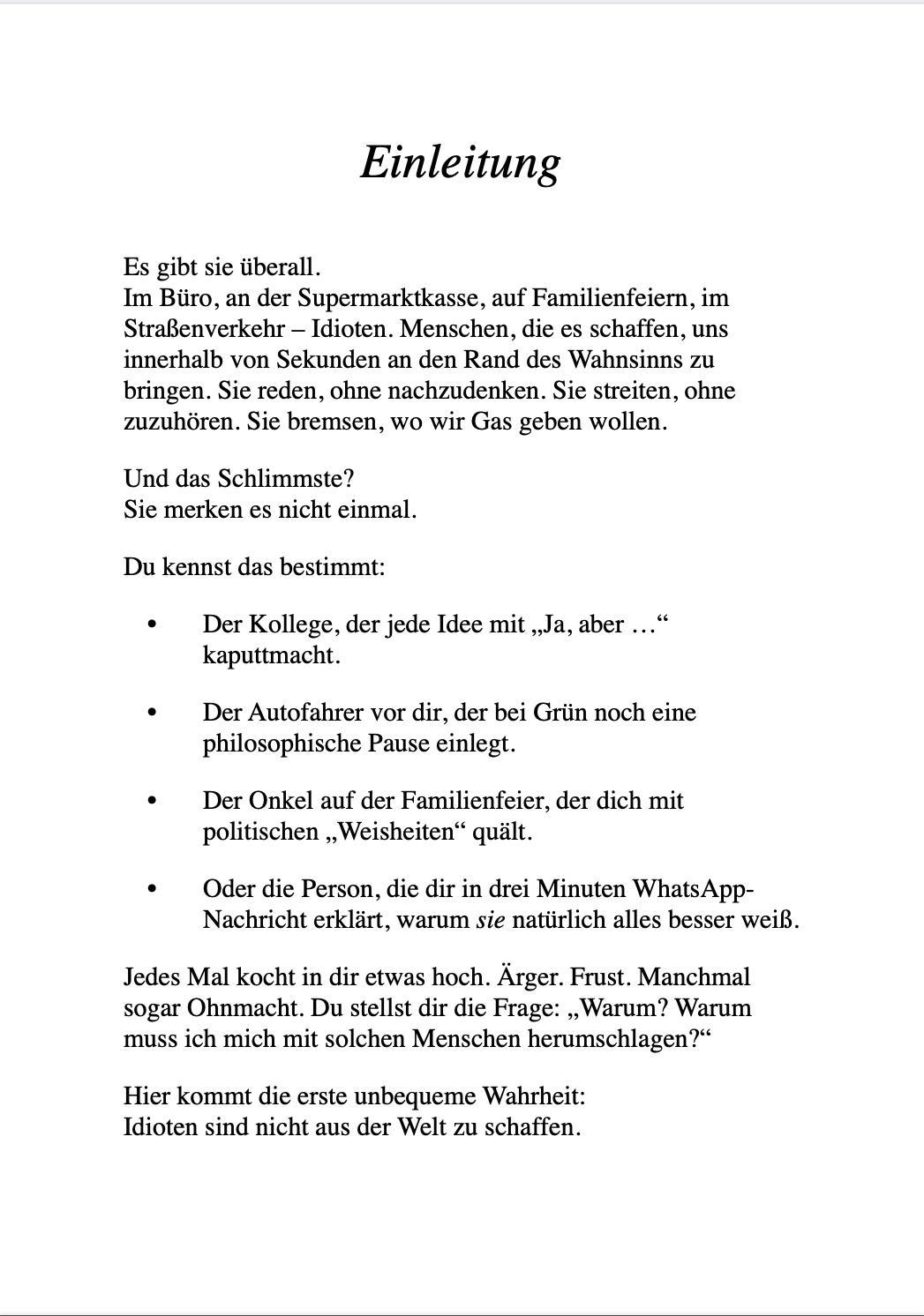 WIE MAN MIT IDIOTEN UMGEHT - ohne sie umzubringen