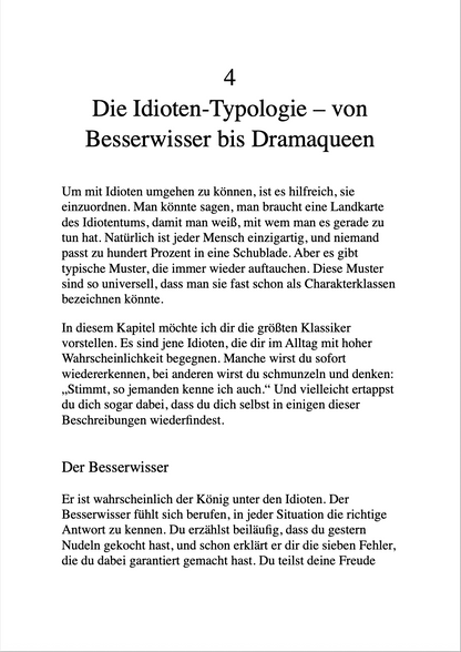 WIE MAN MIT IDIOTEN UMGEHT - ohne sie umzubringen