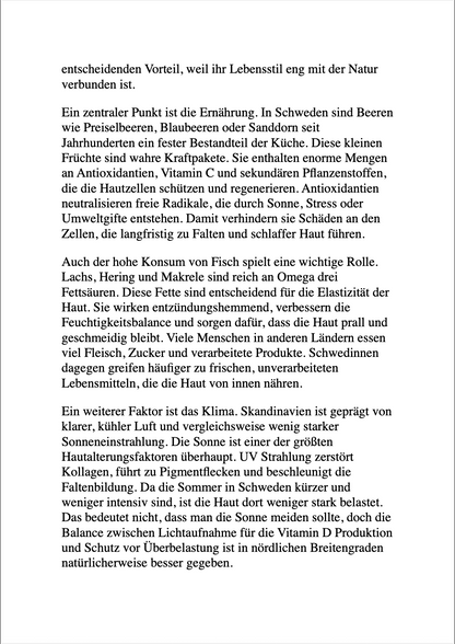 DIE SCHWEDISCHE HAUT-FORMEL - 10 Jahre jünger dank Naturkraft.