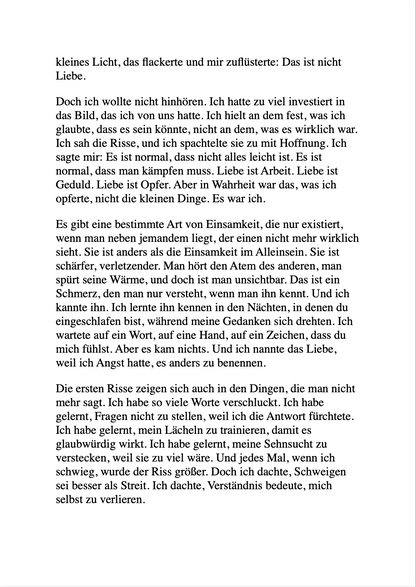 WENN ES WEH TUT, IST ES KEINE LIEBE!