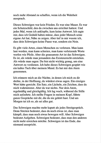 WENN ES WEH TUT, IST ES KEINE LIEBE!