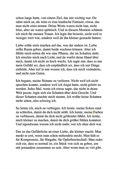 WENN ES WEH TUT, IST ES KEINE LIEBE!