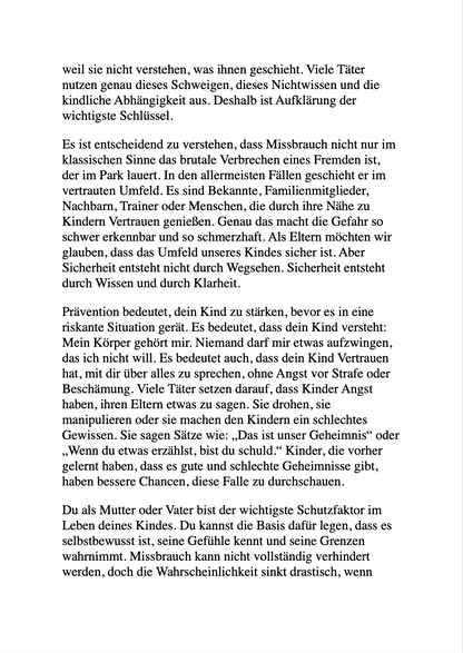 DEIN KÖRPER GEHÖRT NUR DIR - Wie Eltern ihre Kinder stark gegen Missbrauch machen