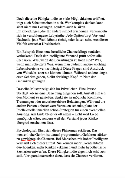 WARUM INTELLIGENTE MENSCHEN SICH SELBST SABOTIEREN - Erkenne, wie dein Denken dich bremst – und lerne, es für dich arbeiten zu lassen.