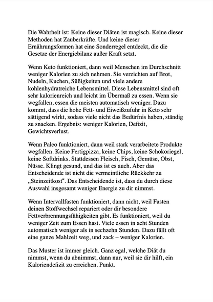 DER NO-BULLSHIT ABNEHMPLAN - Wie du abnimmst ohne Diät-Lügen, Marketing-Tricks oder Schönrederei.