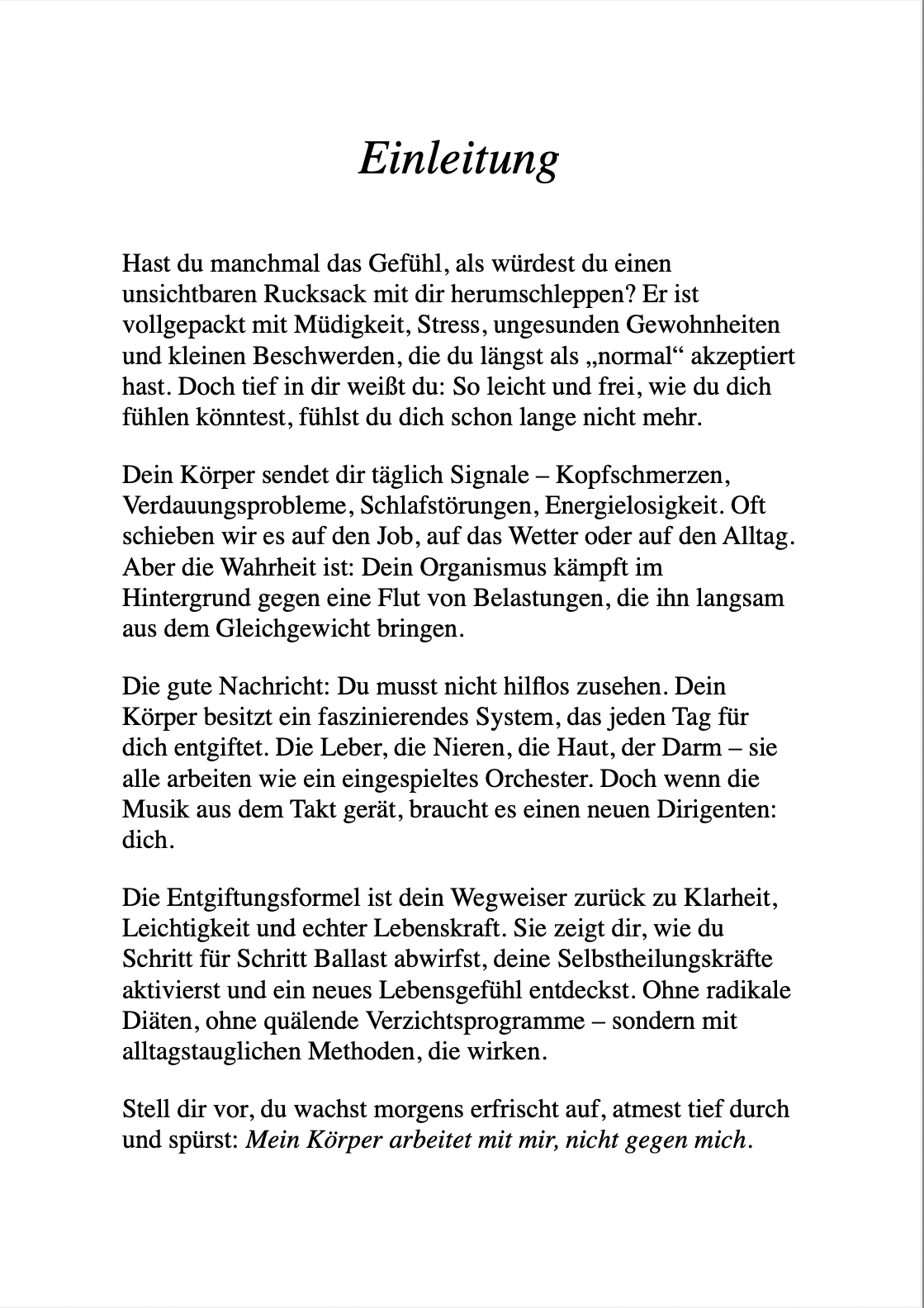 DIE ENTGIFTUNGS-FORMEL - Wie du dich von innerem Ballast befreist und neue Lebenskraft erweckst.