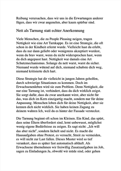 NICHT NETT, SONDERN ECHT - Wie du People Pleasing überwindest und endlich Grenzen setzt.