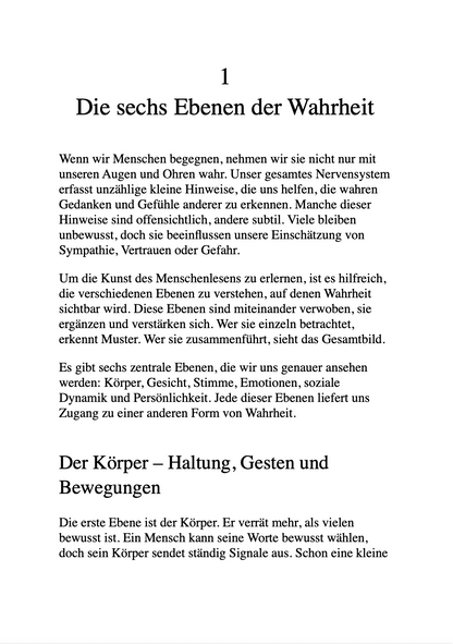 DIE KUNST DES MENSCHENLESENS - Wie du lernst, die wahren Gedanken, Gefühle und Absichten zu erkennen.
